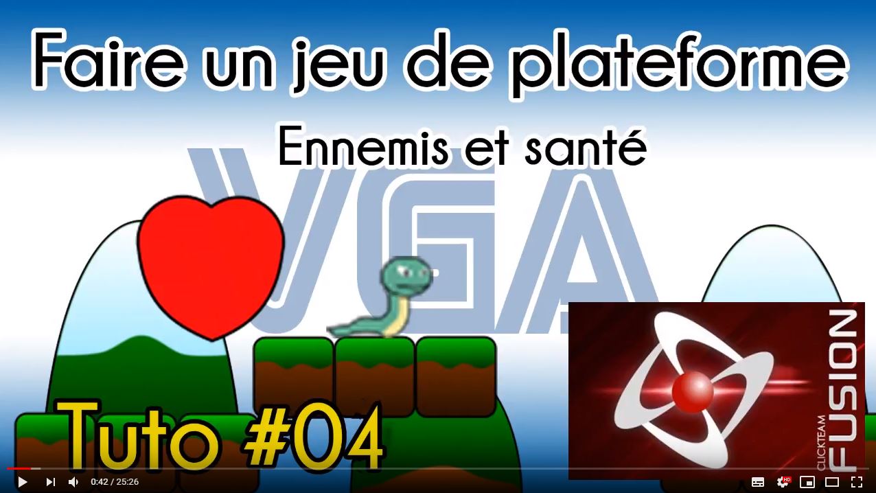 Tutoriel (débutant) "Faire un jeu de plateforme #04"